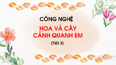 Giáo án điện tử Công nghệ 4 Bài 1 Chân trời sáng tạo: Hoa và cây cảnh quanh em