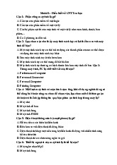 Đề cương Môn Tin học cơ bản | Đại học Gia Định