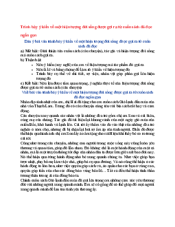 Văn mẫu lớp 6 Kết nối tri thức bài Trình bày ý kiến về một hiện tượng đời sống được gợi ra từ cuốn sách đã đọc ngắn gọn