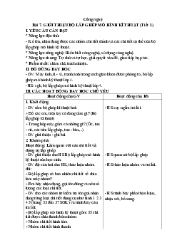 Giáo án Công nghệ lớp 4 Bài 7 | Kết nối tri thức