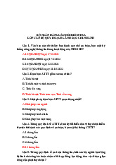 Bộ ngân hàng câu hỏi kiểm tra lớp cán bộ quy hoạch lãnh đạo chi nhánh - Nguyên lý điều hành - Học Viện Kỹ Thuật Mật Mã
