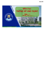 Tài liệu tham khảo Nhập môn Thống kê - Phân loại & Chọn Mẫu. Môn Thống kê ứng dụng | Đại học Văn Hiến.