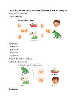 Family and Friends 3 Workbook Unit 10 May I take a photo Lesson 4 trang 73