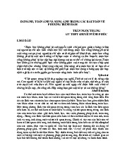 ĐƠN ÁNH,TOÀN ÁNH, SONG ÁNH Trong BÀI TOÁN PHƯƠNG Trình HÀM