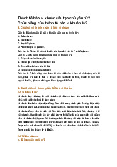 Thành tế bào vi khuẩn cấu tạo chủ yếu từ? Chức năng của thành tế bào vi khuẩn là?