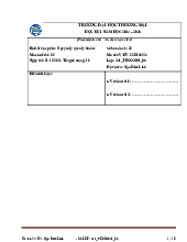 Bài thi học phần: Nguyên lý quản lý kinh tế | Đại học Thương Mại