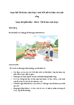 Soạn bài Tôi là học sinh lớp 2 (trang 10)| Tiếng việt 2 sách Kết nối Tri Thức