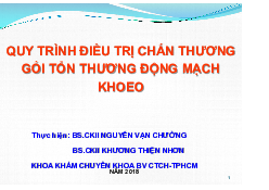 Quy trình điều trị chấn thương gối tổn thương động mạch khoeo - Hóa Dược | Trường đại học Quốc Tế Hồng Bàng