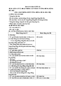 Giáo án Lịch sử và Địa lí lớp 4 Tiết 21 - 24 | Kết nối tri thức