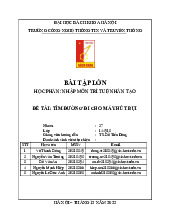 Báo cáo bài tập lớn Tìm đường đi cho máy hút bụi môn Trí tuệ nhân tạo | Trường Đại học Bách Khoa Hà Nội