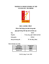 Báo cáo học phần môn Tư duy công nghệ và thiết kế mỹ thuật| Môn Tư duy công nghệ và thiết kế mỹ thuật| Trường Đại học Bách Khoa Hà Nội