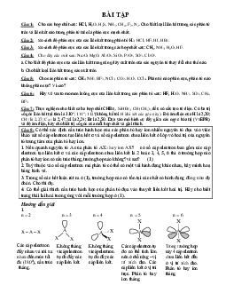 Bài Tập Hóa Đại Cương 1 - Liên Kết Hóa Học | Đại học Bách khoa Thành phố Hồ Chí Minh