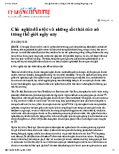 Chủ nghĩa dân tộc và những sắc thái của nó trong thế giới ngày nay