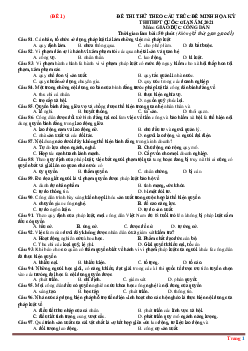 Bộ đề thi thử tốt nghiệp THPT 2021 GDCD theo đề minh họa (có đáp án)