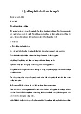 Tập làm văn lớp 5: Dàn ý bài văn tả cảnh (18 mẫu)