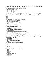 Câu hỏi ôn tập Chương 1: Giới thiệu chung về vi xử lý và máy tính | Trường Đại học Xây Dựng Hà Nội