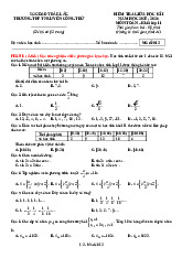 Đề giữa học kỳ 1 Toán 11 năm 2025 – 2026 trường THPT Nguyễn Công Trứ – Đắk Lắk