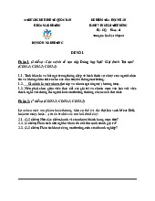 Kiểm Tra Cuối Kỳ Môn Hành Vi Người Tiêu Dùng K61 - Đề 1 & 2