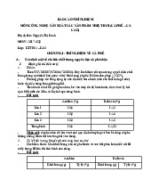 Báo cáo thí nghiệm cà phê cacao_Nguyễn Thị Lành| Môn Công nghệ sản phẩm nhiệt đới| Trường Đại học Bách Khoa Hà Nội
