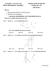 Ôn tập giữa học kì 1 Toán 12 năm 2025 – 2026 trường THPT Trần Phú – Hà Nội