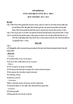 Bộ đề câu hỏi cuối kì 2 | Đại học Sư Phạm Hà Nội