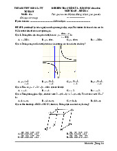 Đề cuối kỳ 1 Toán 12 năm 2024 – 2025 trường THPT Ngô Gia Tự – Phú Yên