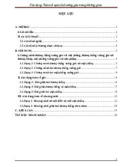 Các dạng toán quan hệ vuông góc trong không gian – Lê Duy Hiền