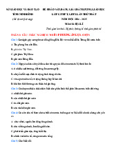 Đề thi thử tốt nghiệp THPT 2025 môn Địa lí lần 1 Sở GD&ĐT Ninh Bình