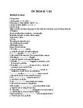 Đề ôn thi đầu vào môn Tiếng anh | Đại học Nội Vụ Hà Nội