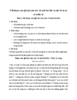 Văn mẫu lớp 6: Viết đoạn văn ghi lại cảm xúc về bài thơ Chuyện cổ tích về loài người | Kết nối tri thức