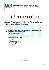Đề bài: Nghiên cứu về các yếu tố ảnh hưởng đối  với giá xăng dầu tại Việt Nam | Tiểu luận môn  Phương pháp định lượng trên thị trường tài chính |Trường Đại học Kinh tế Thành phố Hồ Chí Minh