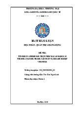 Tìm hiểu và trình bày thực tiễn việc áp dụng thực tiễn chất lượng trong sản xuất tại doanh nghiệp vinamilk | Bài thảo luận Quản trị chất lượng