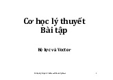 Bài tập Hệ lực và vecto môn Cơ học lý thuyết | Trường Quốc tế - Đại học Quốc gia Hà Nội