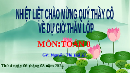 Giáo án điện tử Toán 8 Bài 38 Kết nối tri thức: Hình chóp tam giác đều (tiết 2)
