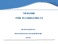 Bài 1: Phương pháp dãy đồng phân tử gam xác định thành phần 3 phức Cu(II)- muối Nitrozo-R | Tài liệu môn Phân tích bằng công cụ | Đại học Bách khoa hà nội