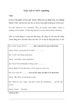 Giải Tiếng Anh 6 Unit 8: Speaking - Friends Plus