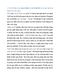 Nghị luận xã hội: Cách tổ chức cuộc sống cá nhân có vai trò như thế nào trong việc hoàn thiện nhân cách | Văn mẫu 11 Kết nối tri thức