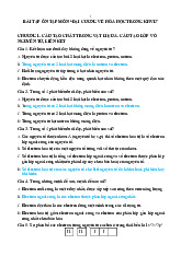 BÀI TẬP ÔN TẬP MÔN HÓA HỌC CHƯƠNG 1: CẤU TẠO CHẤT | Đại học Điện lực