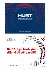 Bài 11: Lập trình giao diện GUI với JavaFX môn Lập trình Java | Trường Đại học Bách Khoa Hà Nội