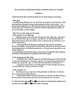 Ôn tập quản trị hành chính văn phòng phần lý thuyết