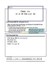 Bài 08 - Chuẩn hóa CSDL Quan Hệ môn Cơ sở dữ liệu nâng cao | Trường Đại học Khoa học Tự nhiên, Đại học Quốc gia Thành phố Hồ Chí Minh