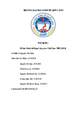 Đại hội XIII Đảng Cộng sản Việt Nam | Môn Lịch sử Đảng Cộng Sản Việt Nam - Đại học Kinh Tế Quốc Dân