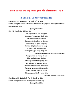 Soạn bài Gò Me | Ngữ văn 7 Tập 1 Kết nối tri thức