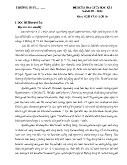 Giải đề thi giữa học kì 1 lớp 10 năm 2023 - 2024 sách Kết nối tri thức với cuộc sống | Ngữ văn lớp 10 đề 8