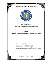 Tìm hiểu tư tưởng Hồ Chí Minh về nhà nước pháp quyền | Bài thảo luận Tư tưởng Hồ Chí Minh
