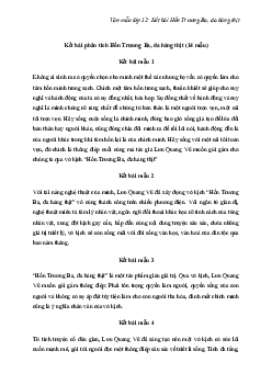 TOP 39 mẫu kết bài Hồn Trương Ba, da hàng thịt hay nhất | Văn mẫu lớp 12