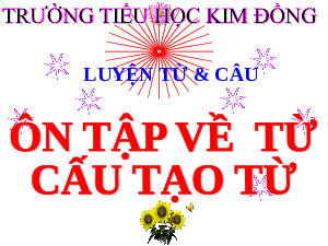 Giáo án điện tử Tiếng Việt 5 Luyện từ và câu Cánh diều: Ôn tập về từ, cấu tạo về từ