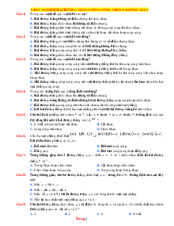 TOP 25 câu trắc nghiệm Toán 11 về hai đường thẳng song song trong không gian (có đáp án)