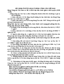 Đề cương ôn tập môn Lịch sử Đảng | Đại học Công nghiệp Hà Nội