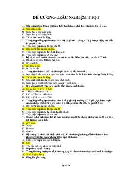 Đề cương trắc nghiệm Thanh toán quốc tế | Đại học Mỹ thuật Công nghiệp